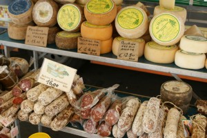 Cheese and Salame meat italy