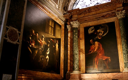 Rome Italy San Luigi dei francesi Contarelli Chapel Caravaggio Saint Matthew