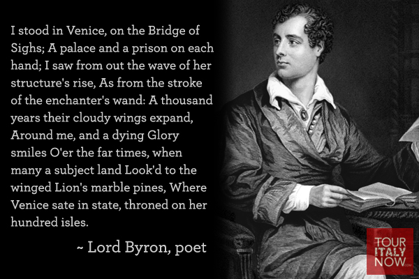 Italy quotes Lord Byron