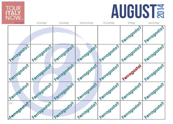 august calendar ferragosto