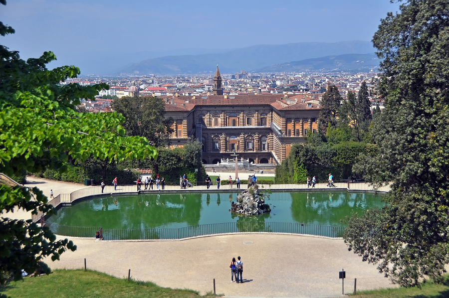 Pitti Palace And Boboli Gardens, Florence Italy