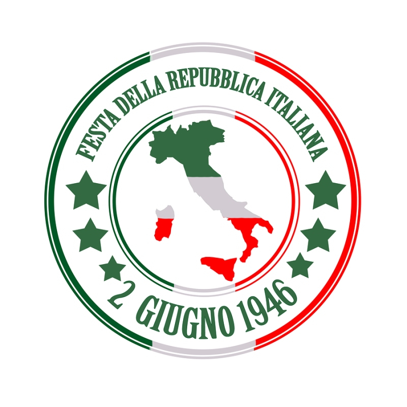 festa della repubblica grunge stamp with on vector illustration