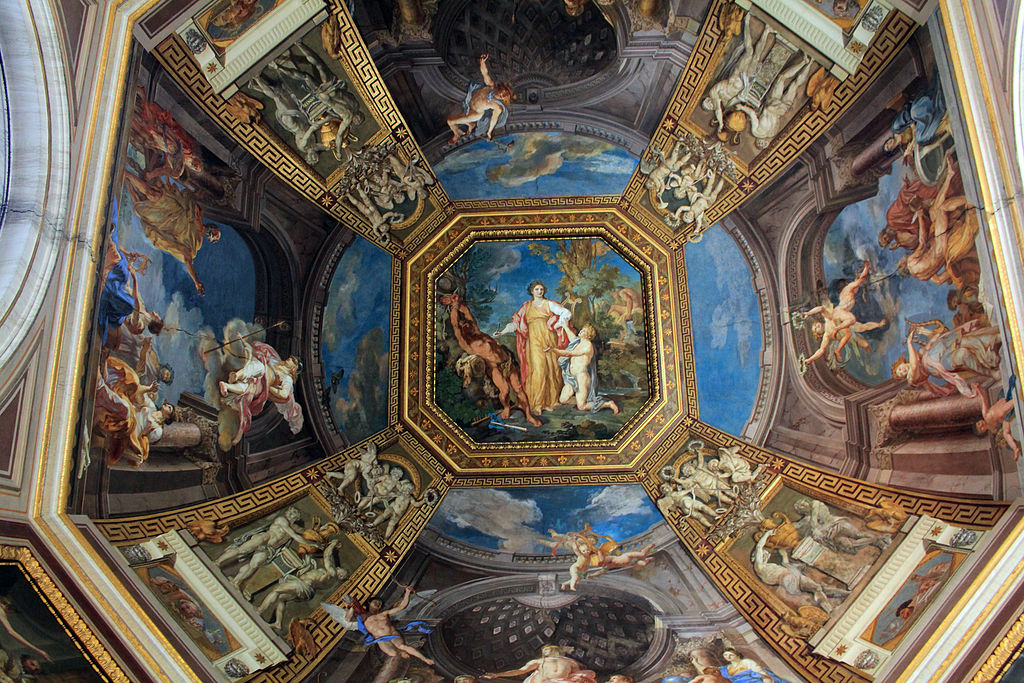 Apollo and the Muses on the ceiling of the Vatican Museums